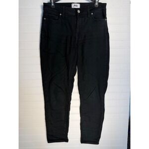 Paige Verdugo Ankle Jeans Womens Size 29 Black Skinny Stretch Denim Mid Rise